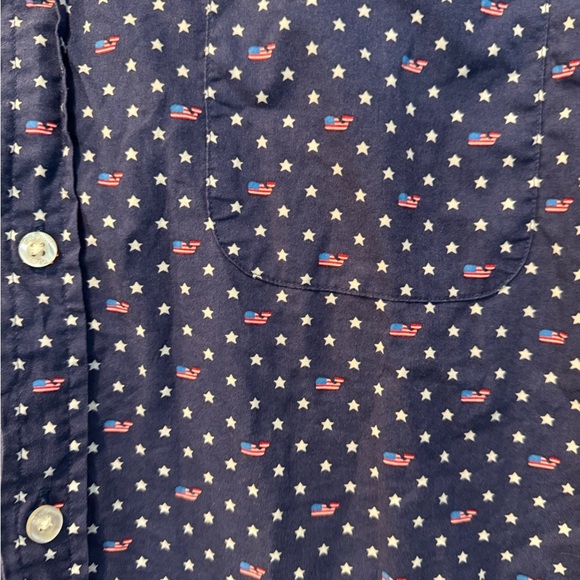Vineyard Vines Slim Fit Murray Shirt Red White & Blue Flag Size Large - Picture 3 of 5